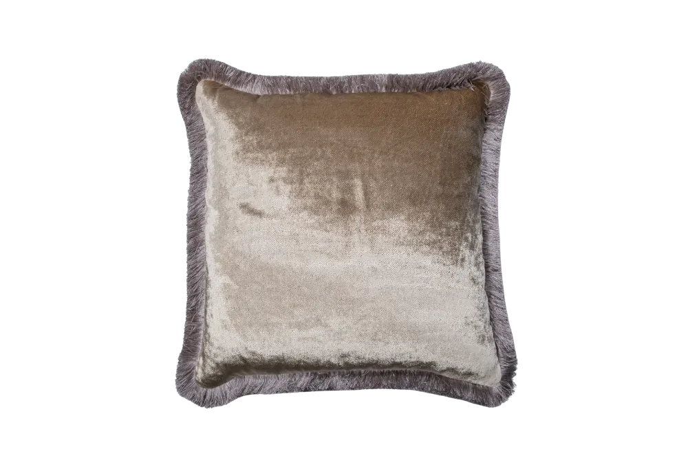 Poduszka kwadratowa Beige z długim puchem
