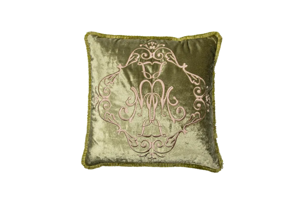 Poduszka kwadratowa Olive z krótkim puchem